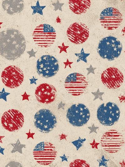 Stars and Stripes Pattern — Vintage Print. poster print