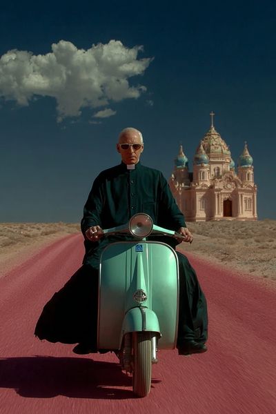 Vespa Rider — Surrealism Print. poster print