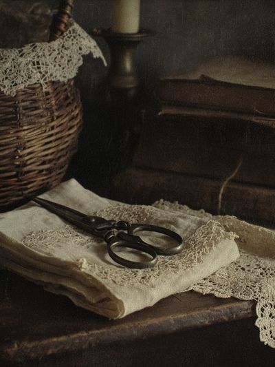 Vintage Still Life Sewing Poster.