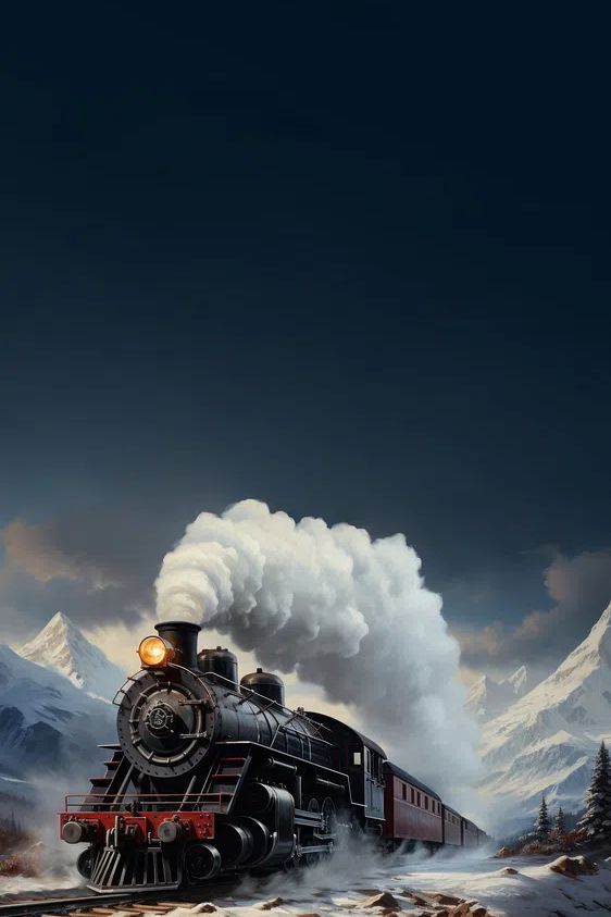Vintage Steam Train — Art Print. poster — vintage art