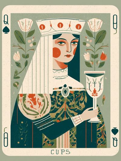 Queen of Cups Tarot Poster.