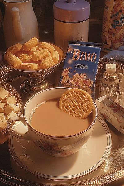 Vintage Tea Still Life Poster