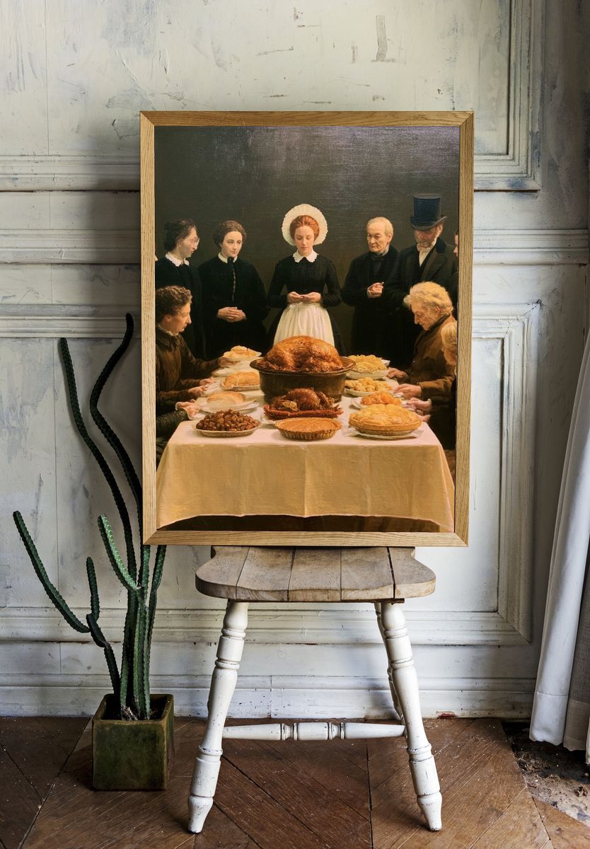 Victorian Thanksgiving Dinner Fine-Art Print. room preview