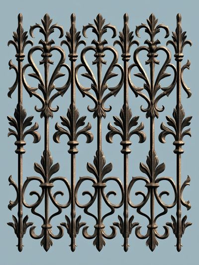 Ornate Ironwork — Vintage Print. poster