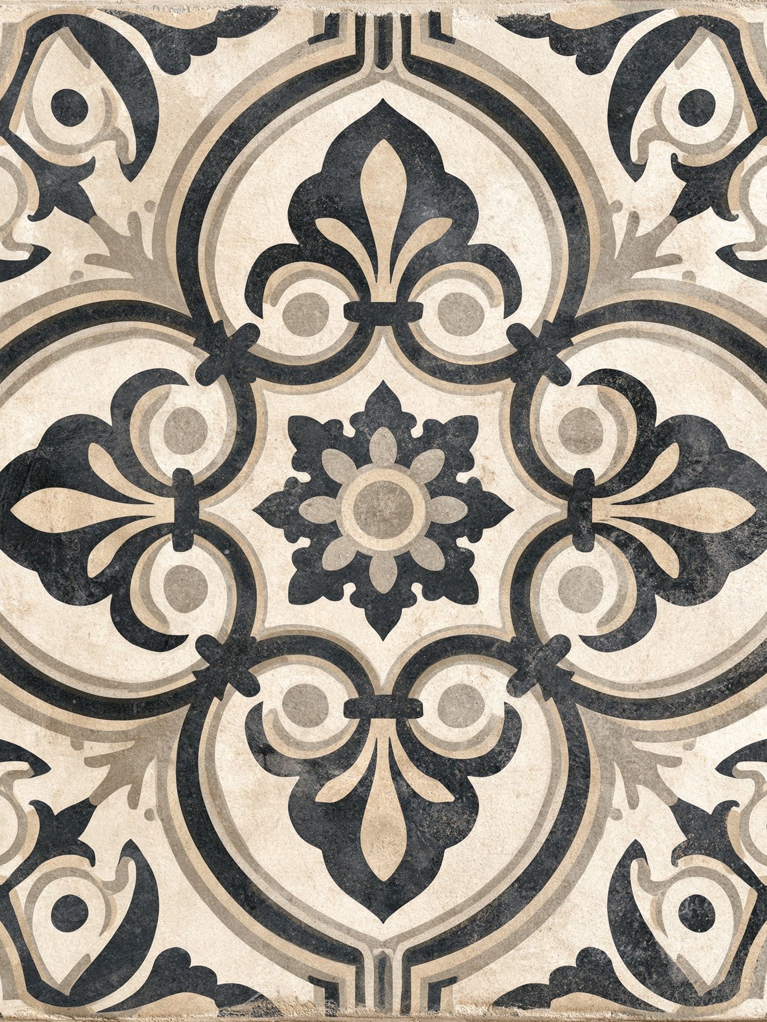 Ornate Tile Pattern Print. poster detail