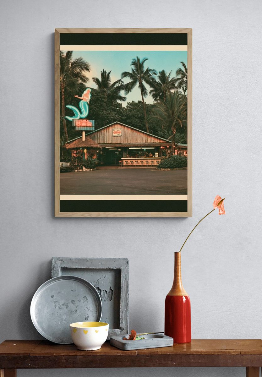 Tropical Tiki Bar Vintage Poster. — room view 3
