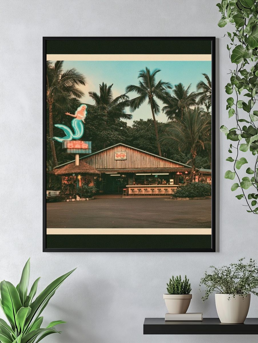 Tropical Tiki Bar Vintage Poster. — room view 4