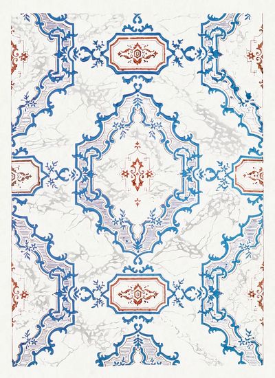 Entrance Hall Wallpaper Collins House. poster print