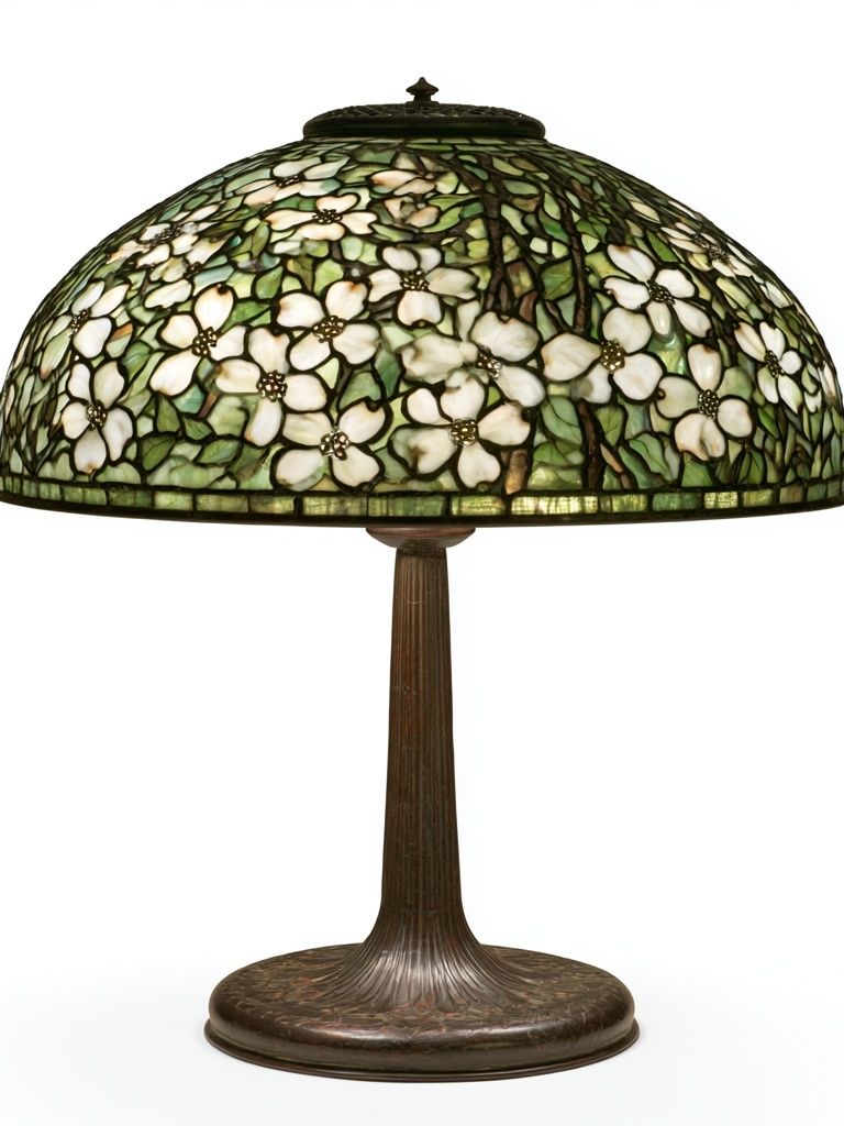Tiffany-Style Floral Lamp Poster. poster — vintage art