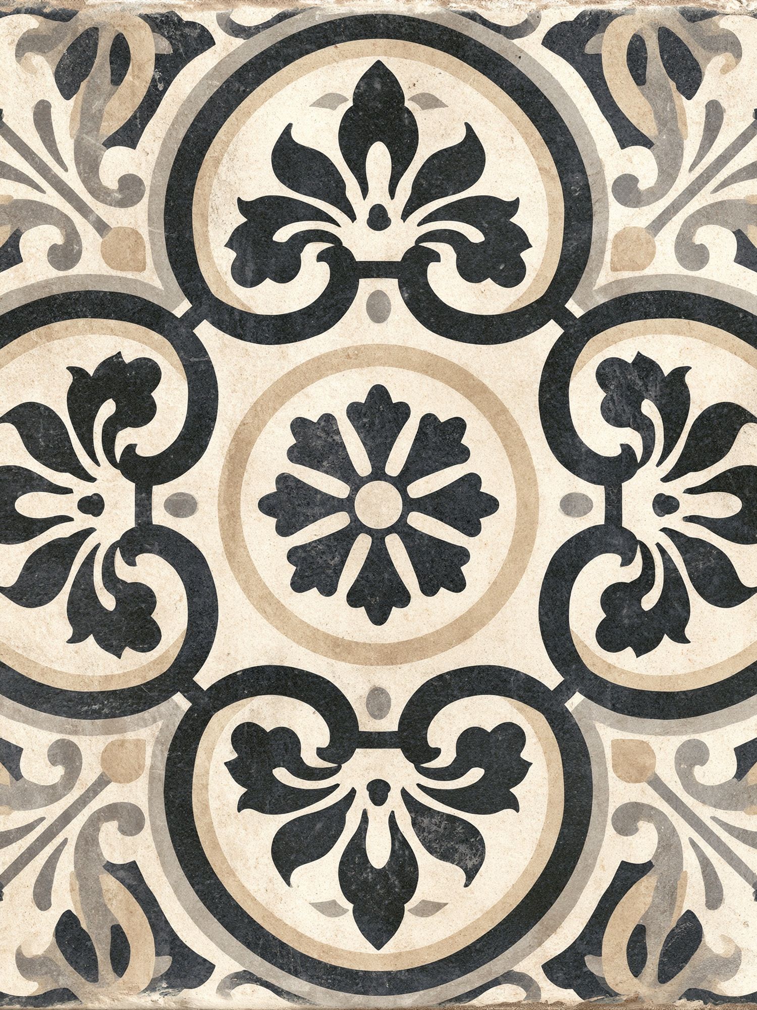 Ornate Tile Pattern Vintage Print. poster detail