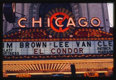 Chicago Theater Marquee — Vintage Print. poster