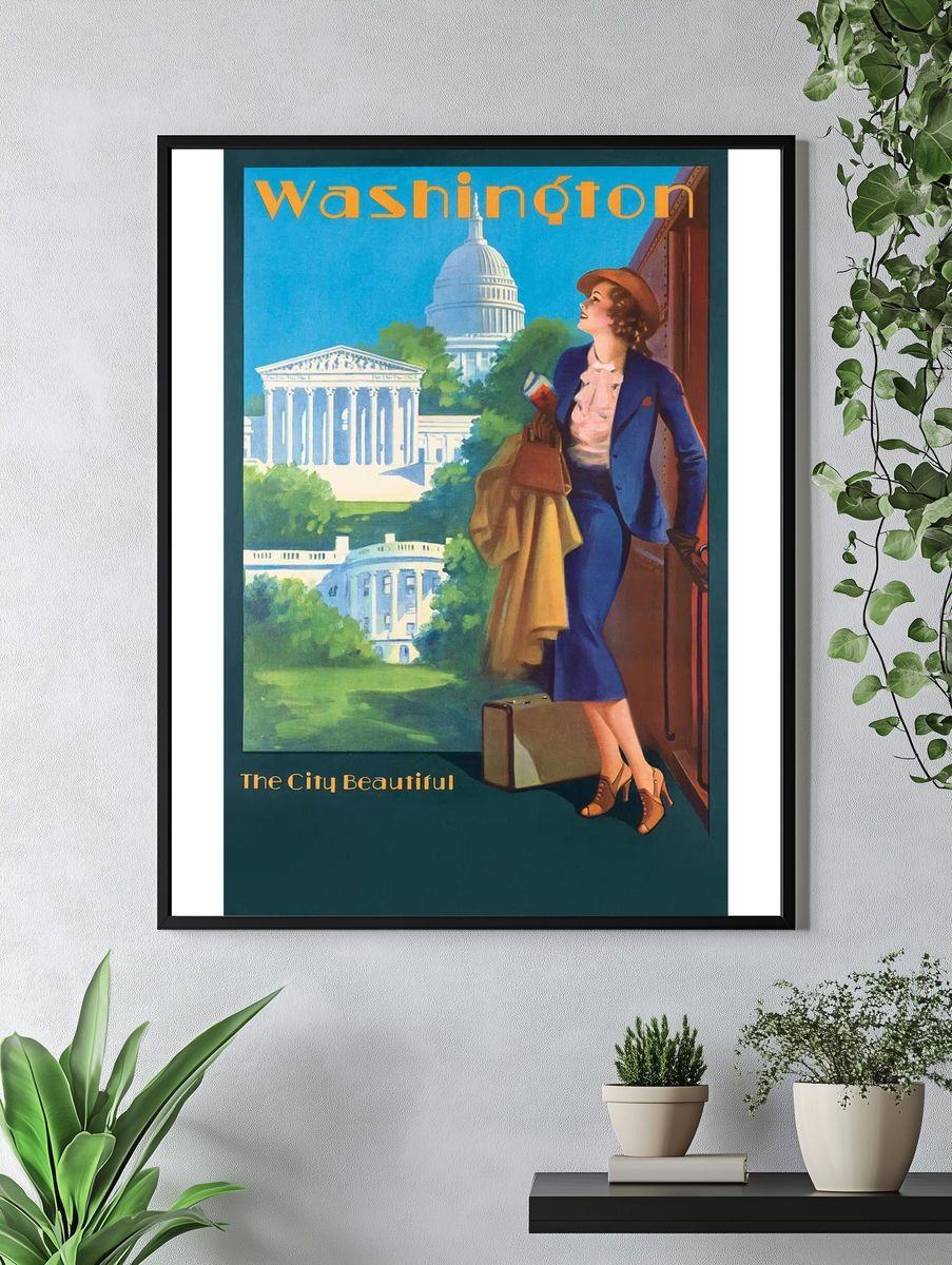 Washington — Vintage Travel Poster. — room view 4