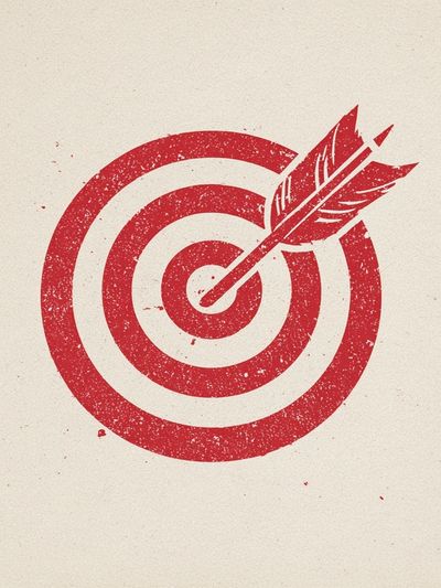 Target with Arrow — Vintage Print. poster print