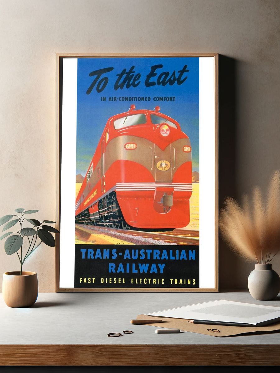 Trans-Australian Railway Vintage Poster. — room view 2
