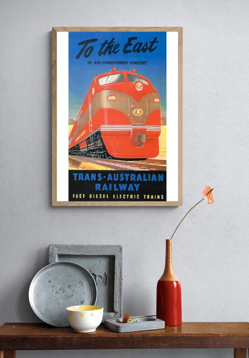 Trans-Australian Railway Vintage Poster. — room view 3