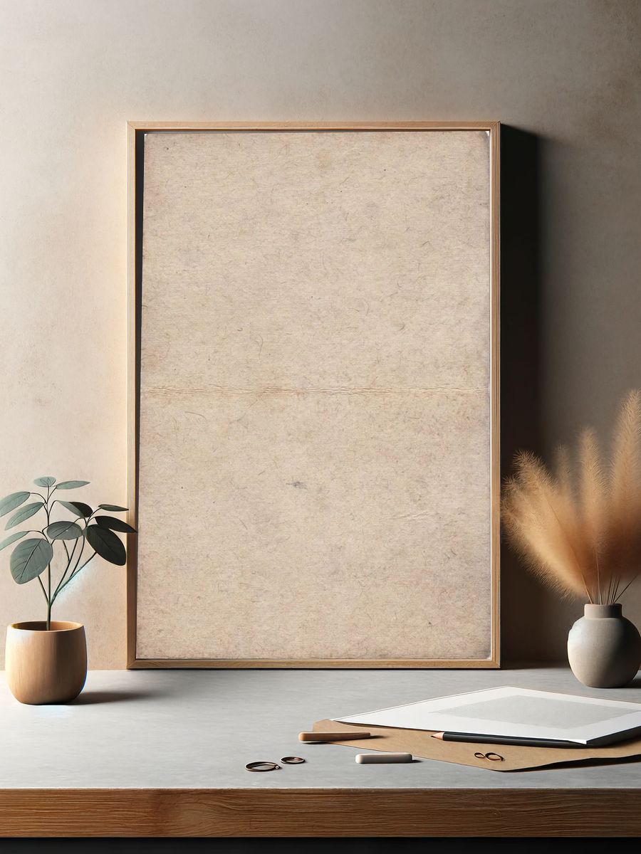 Vintage Textured Paper Poster. — room view 2