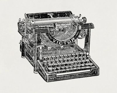 Vintage Typewriter — Illustration Print