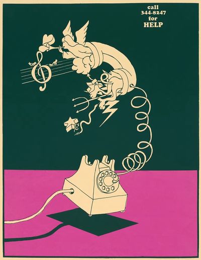Vintage Telephone Art Print. poster