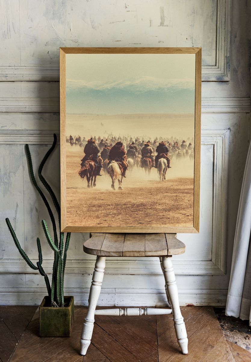 Horsemen in the Dust — Vintage Print. — room view 1