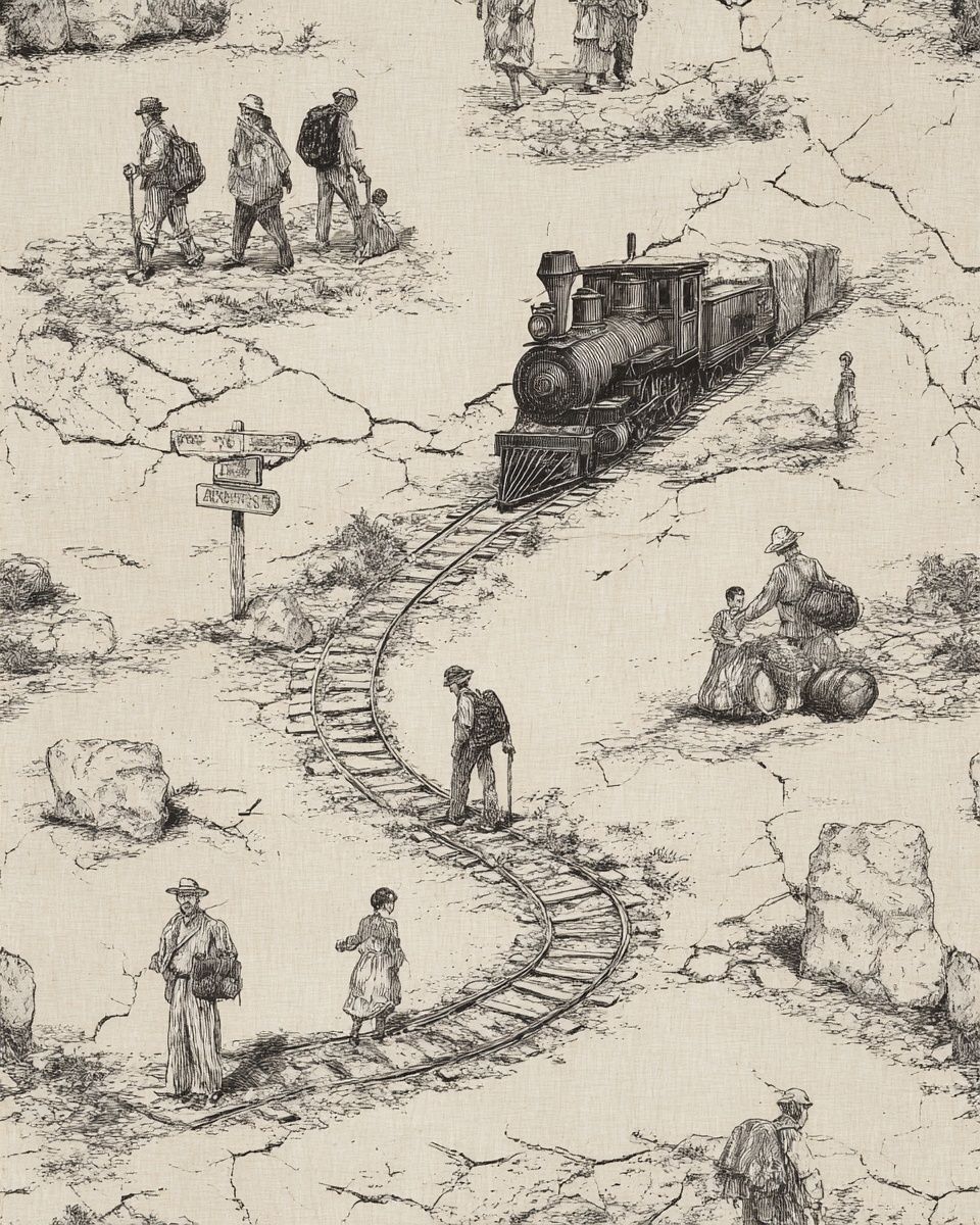 Vintage Train Journey Poster. poster — vintage art