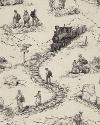 Vintage Train Journey Poster. poster