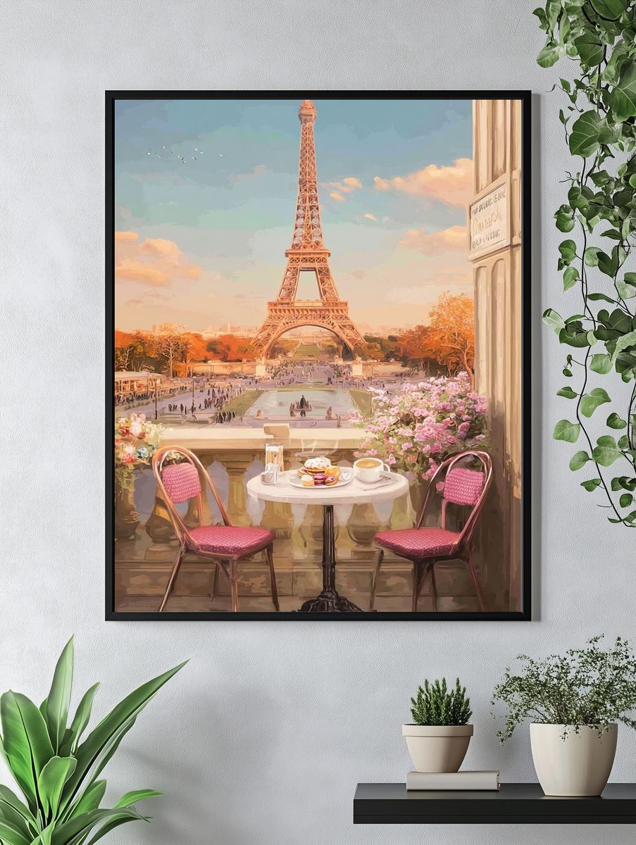 Eiffel Tower Café — Vintage Print. — room view 4