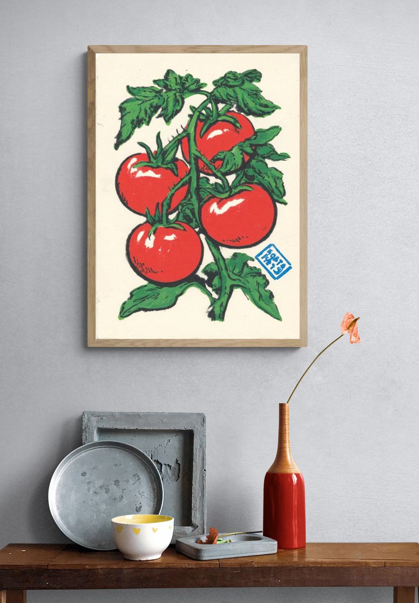 Tomato Plant Vintage Print. — room view 3
