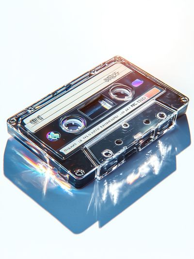 Cassette Tape Retro Poster.