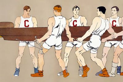 College rowing club (ca. 1907). poster