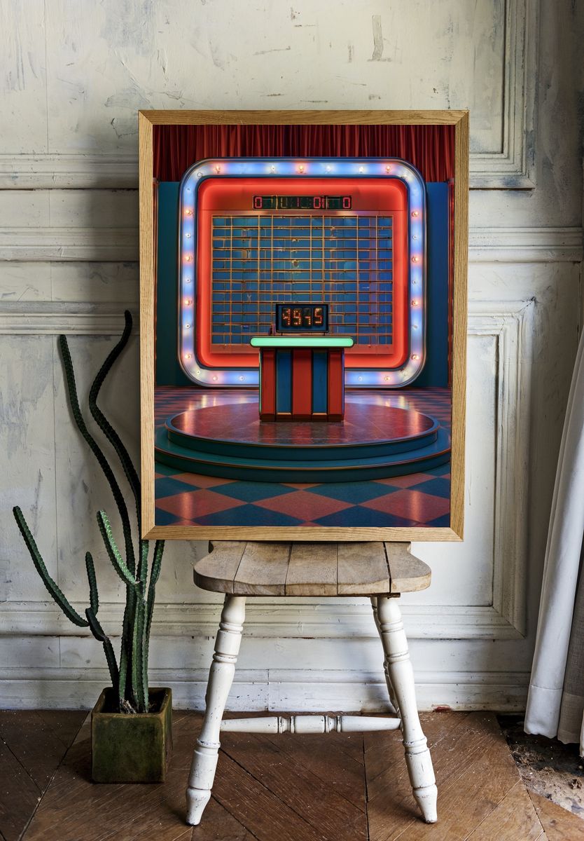 Retro Game Show Stage Poster. — room view 1