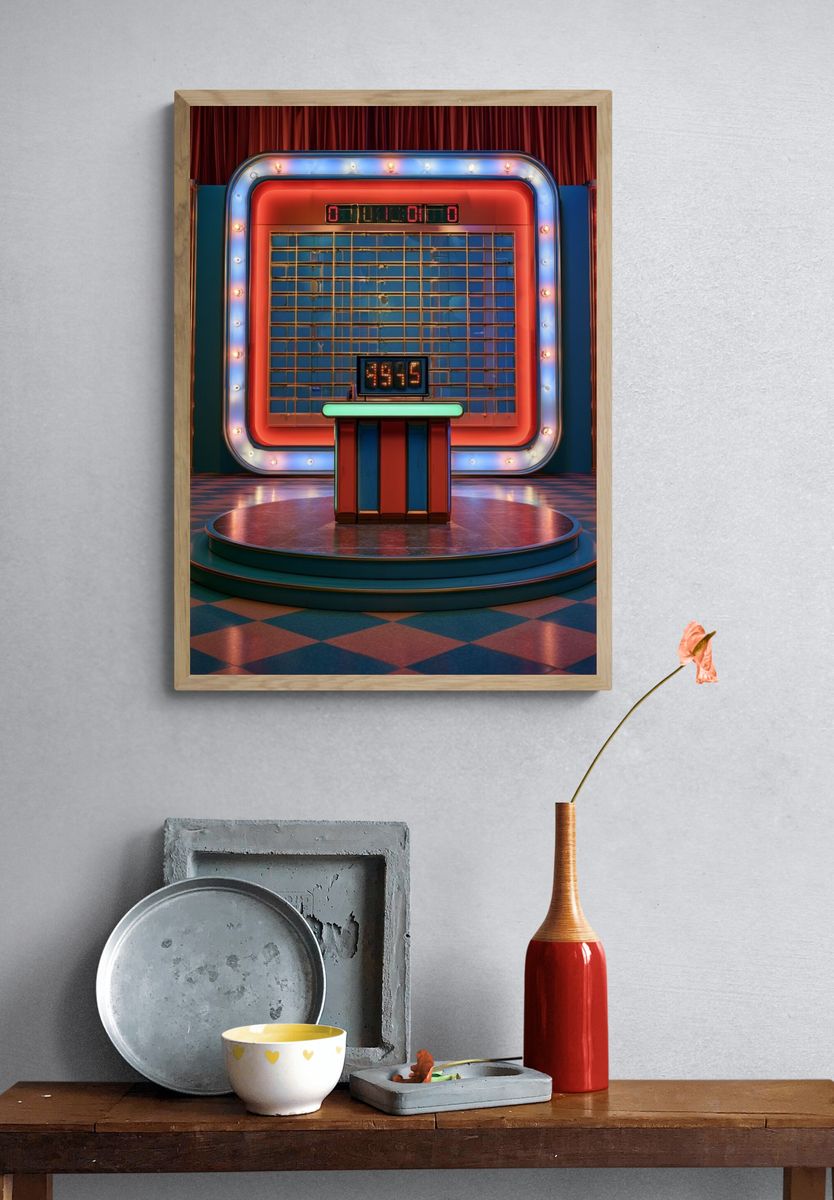 Retro Game Show Stage Poster. — room view 3