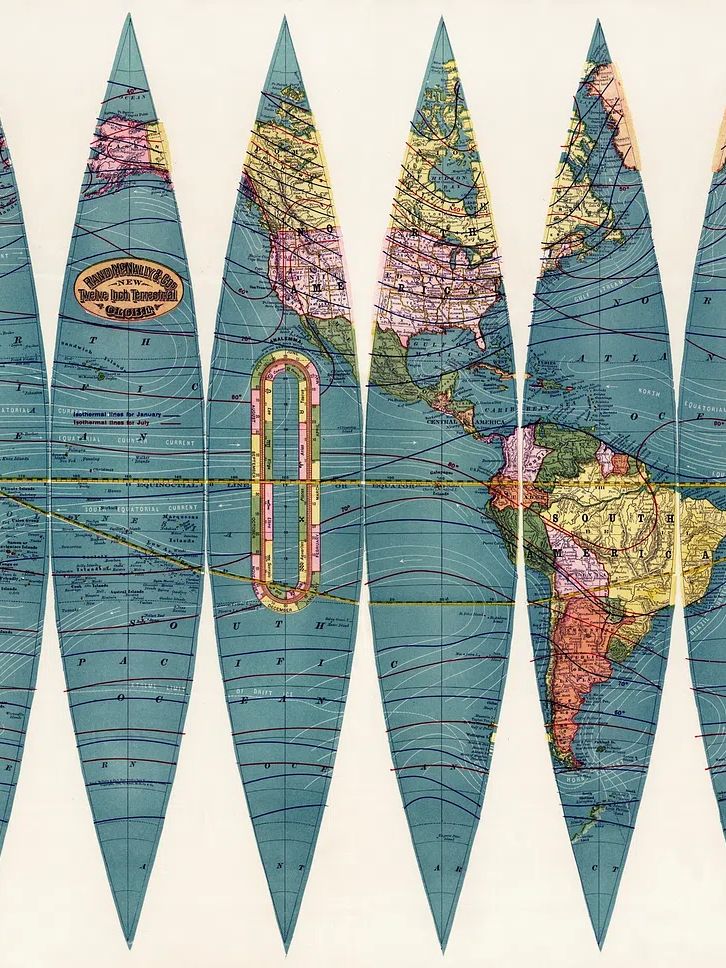 New twelve inch terrestrial globe. poster — vintage art