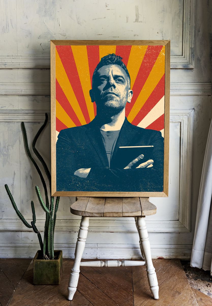 Retro Portrait Sunburst Poster. — room view 1