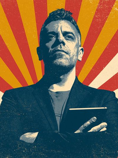 Retro Portrait Sunburst Poster. poster