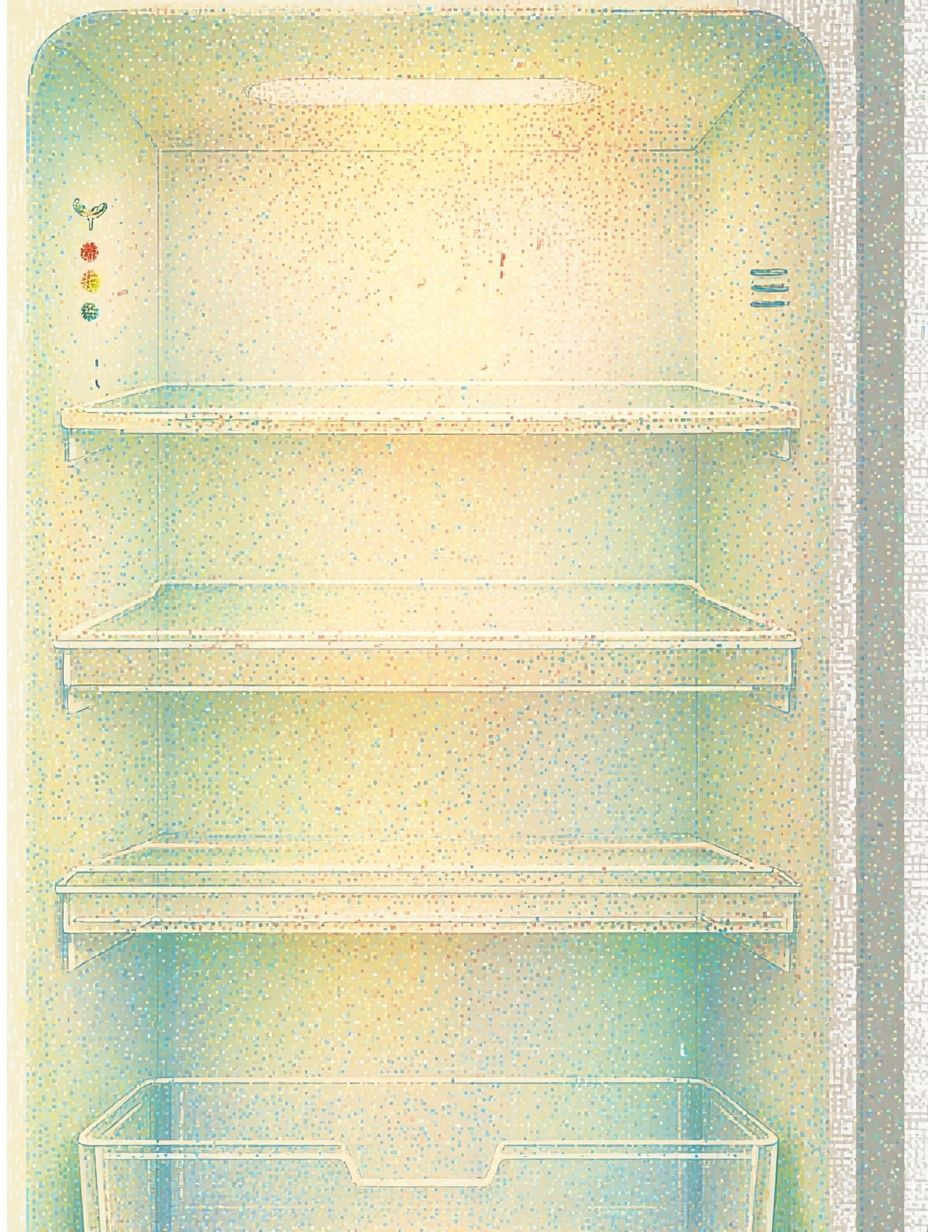 Retro Refrigerator Interior Poster. poster — vintage art