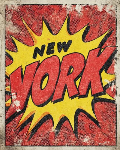New York Comic Pop Art Poster. poster print