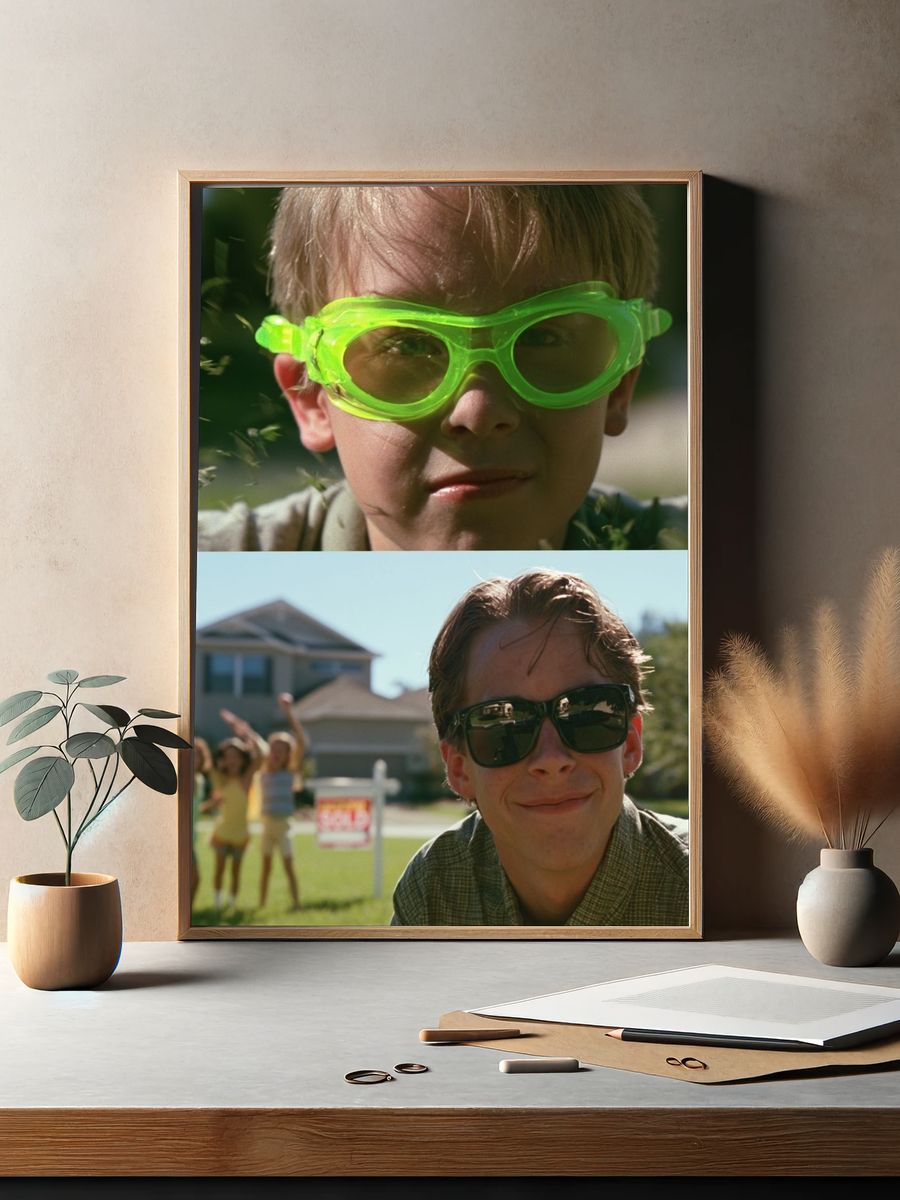 Retro Summer Family Portrait Poster. — room view 2