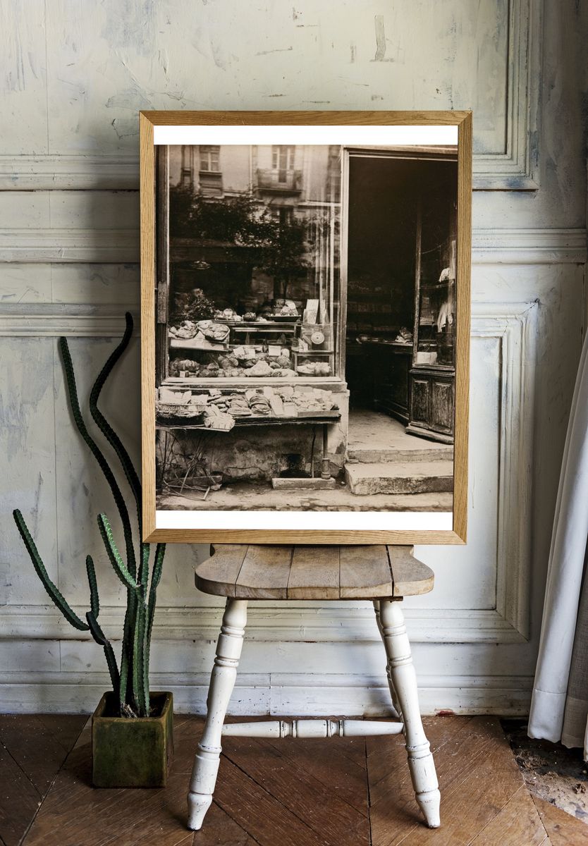 Vintage Bakery Shopfront Poster. — room view 1