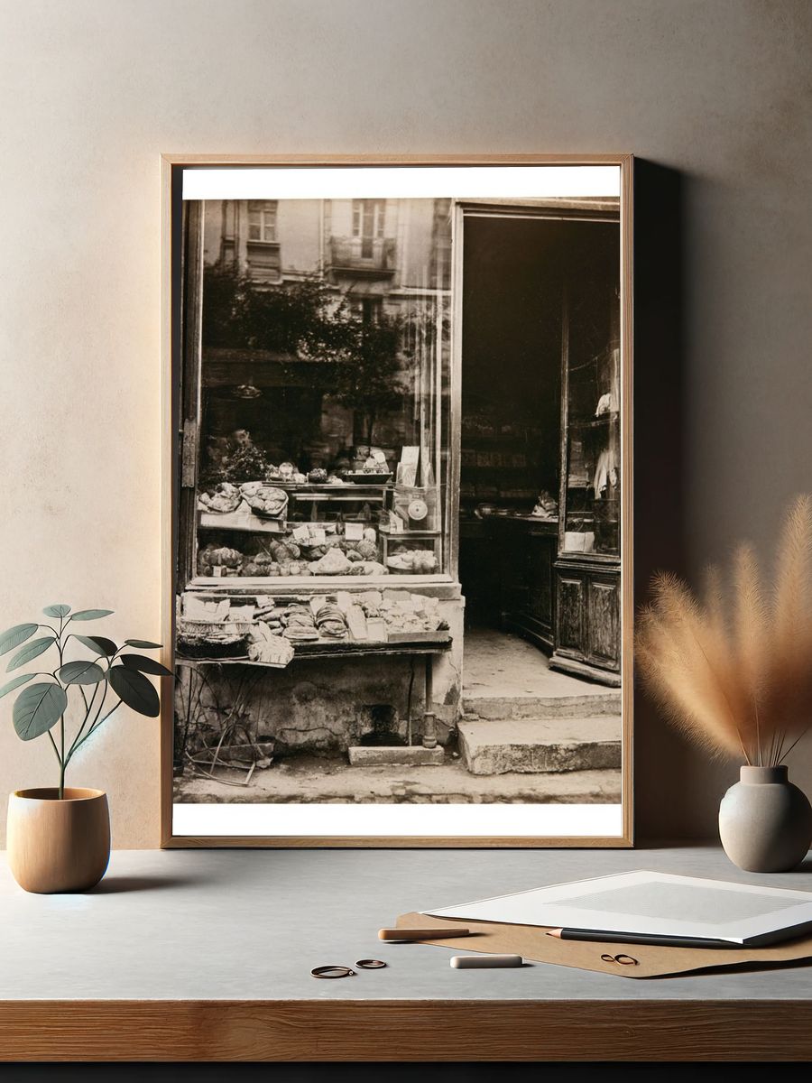 Vintage Bakery Shopfront Poster. — room view 2