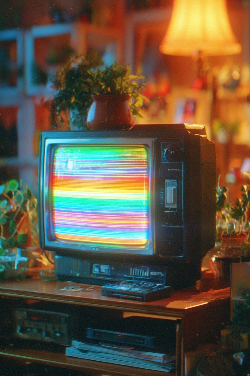 Retro TV Glow Poster. poster detail