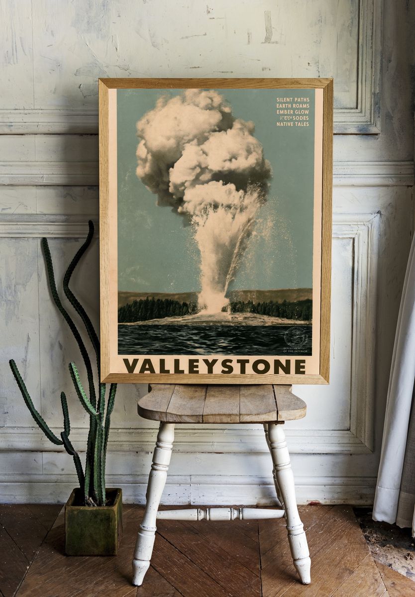 Valleystone Ethereal Realm Vintage Poster. — room view 1