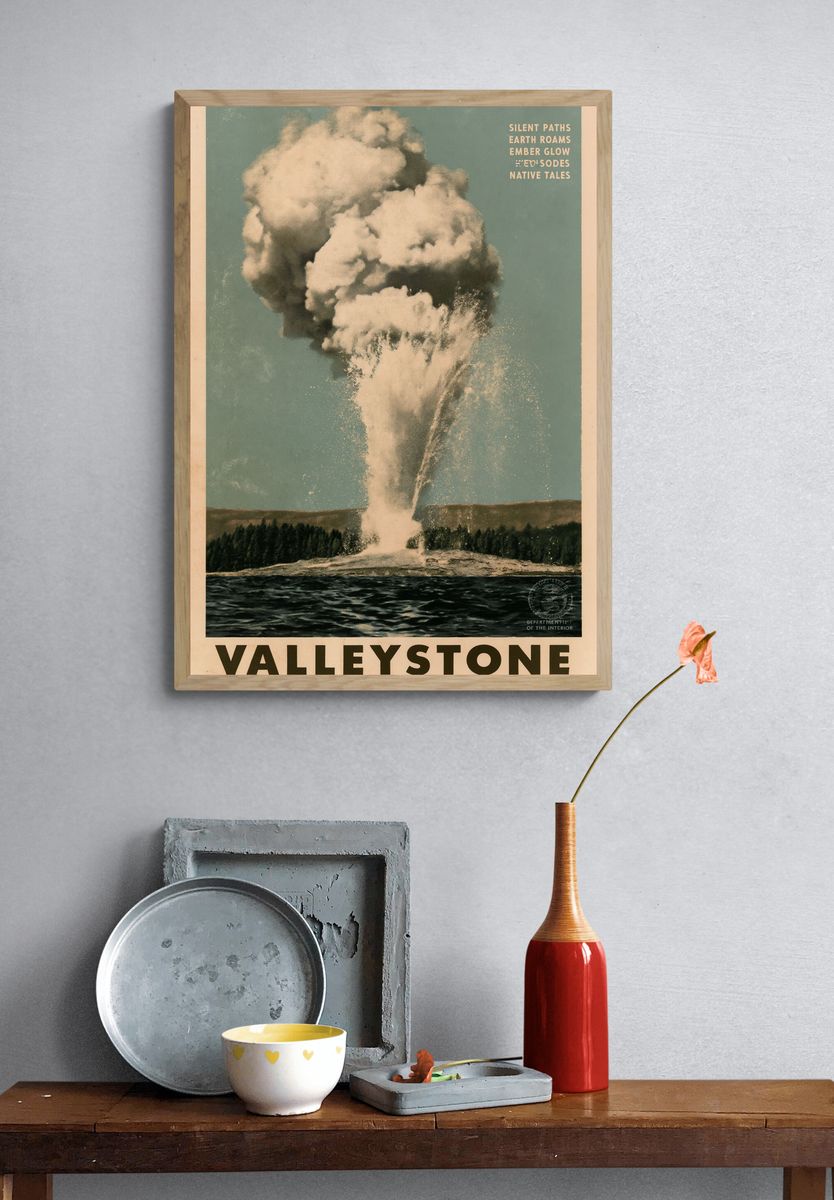 Valleystone Ethereal Realm Vintage Poster. — room view 3
