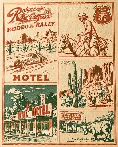 Route 66 Rodeo Rally Vintage Poster. poster detail