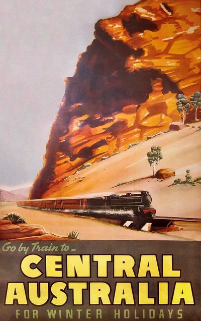 Commonwealth Railways Travel Poster (1940) — Art Print