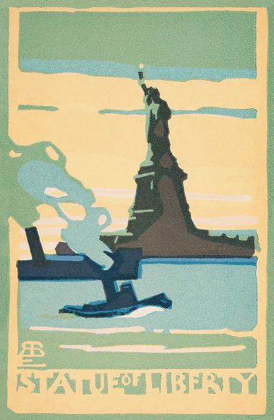 Statue Liberty (1916) Postcards: New. poster