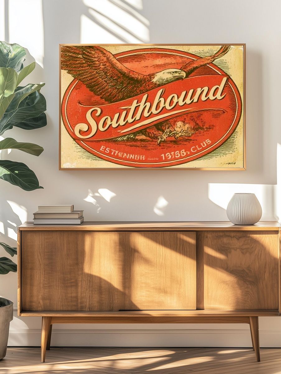 Southbound Vintage Travel Poster. — room view 3