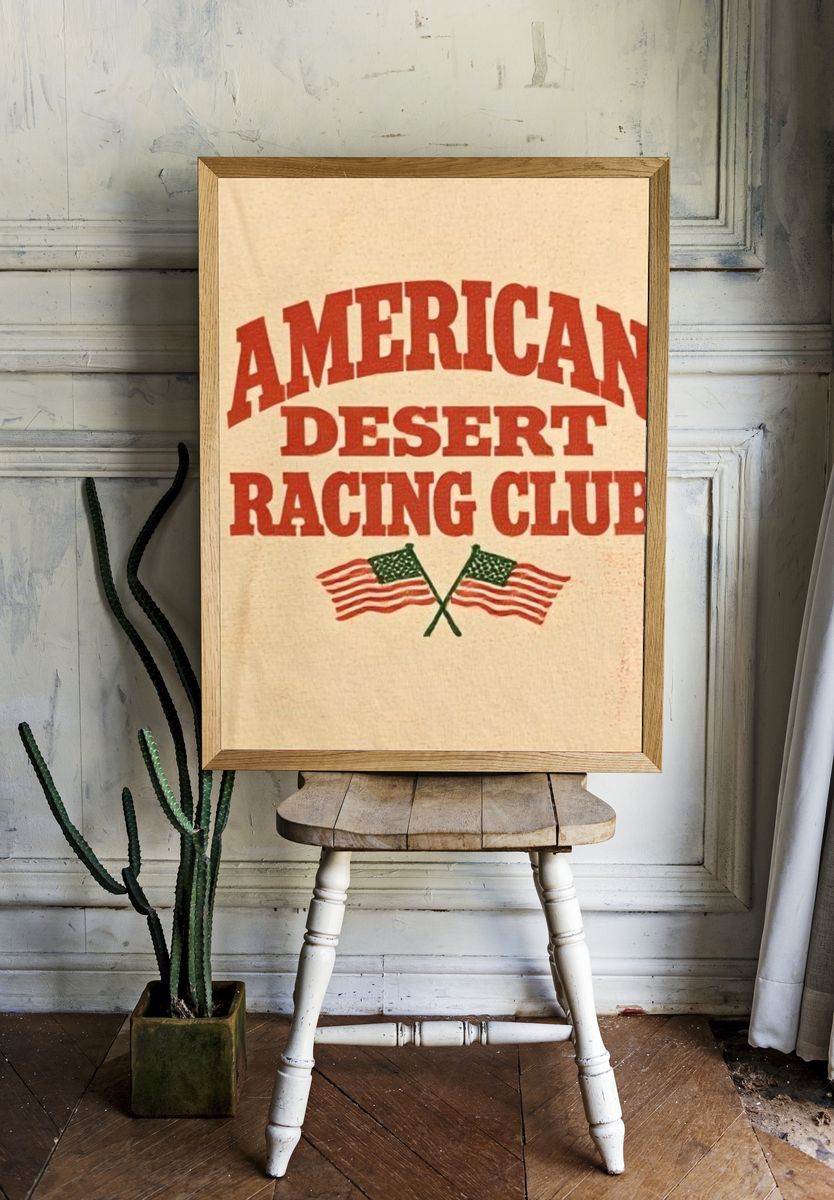 American Desert Racing Club Vintage Poster. — room view 1