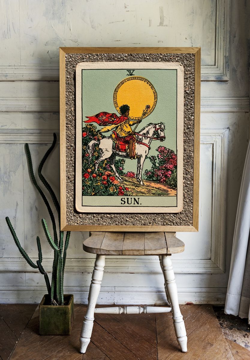 The Sun Tarot Card Poster. — room view 1