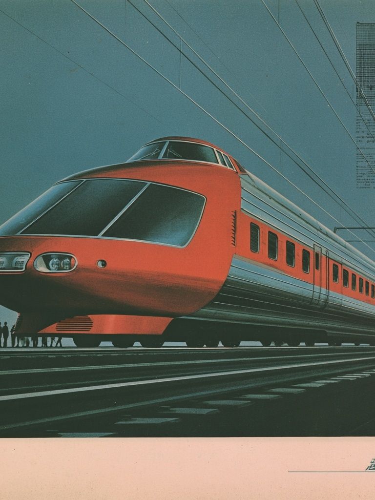 Futuristic Train Vintage Poster. poster — vintage art