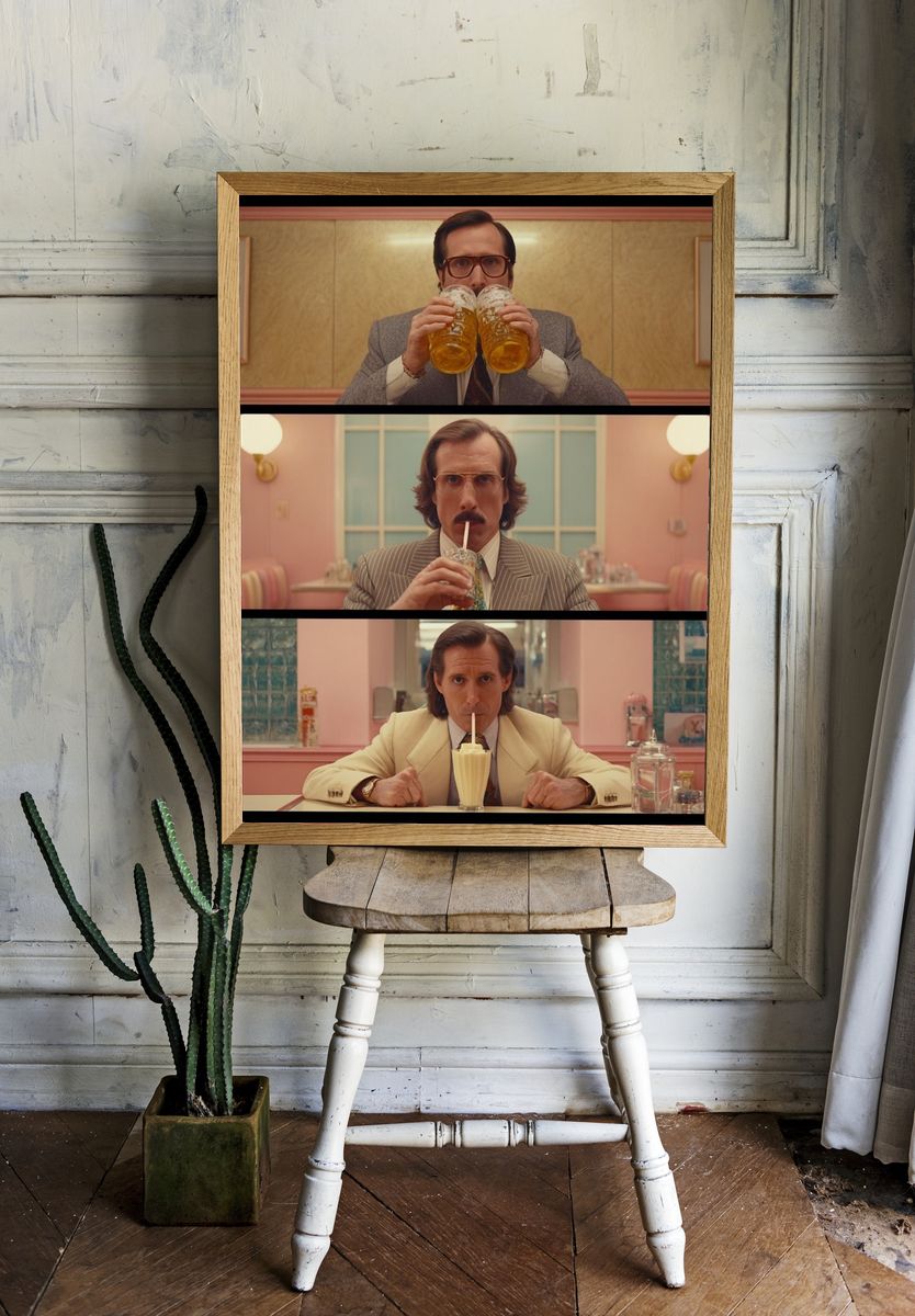 Retro Diner Cocktail Scene Poster. — room view 1